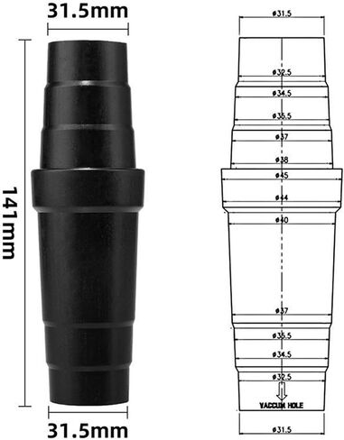 Vacuum Hose Adapter Tool Adapter Connector Fitting ABS Hose Coupler in Saudi Arabia