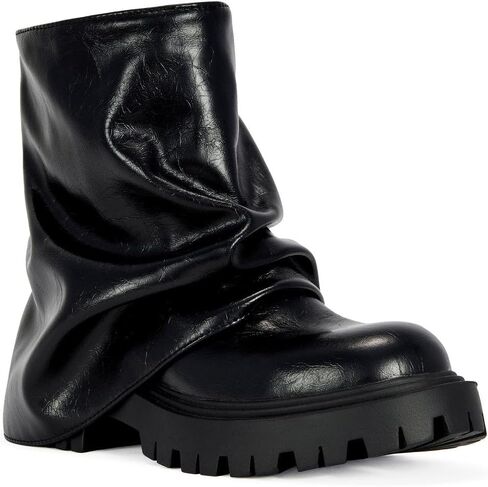 AZALEA WANG Clarke Slouch Combat Boots for Women in Kuwait