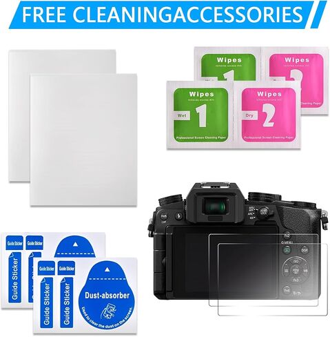 2PCS Screen Protector Compatible with Panasonic Lumix G7 Camera, 0.25mm 9H Hardness Tempered Glass Screen Film, Anti-Scratch Anti-Fingerprint in Saudi Arabia
