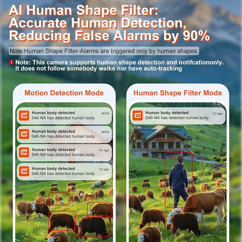 Wireless Solar Security Camera, 4G LTE No WiFi, Lifetime Free Data,360° Live View, 2K Night Vision, Built-in SIM Card, Motion Detection Alerts, for Farms RVs Cabins in Kuwait