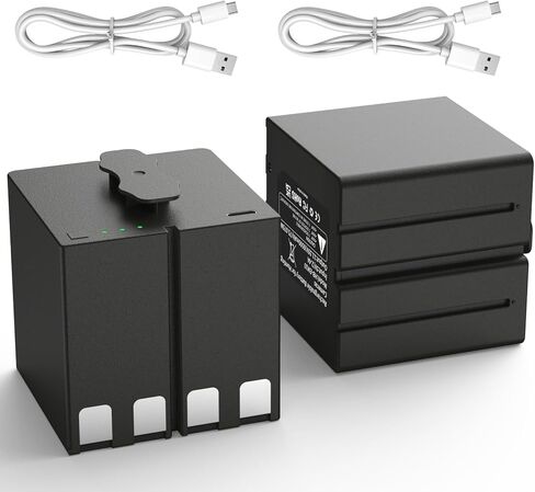 2 Pack 6500mAh Battery for Stealth Cam 360 Max Cartridge Rechargeable Lithium Battery Pack Replacement, Compatible with Stealth Cam Revolver & Revolver Pro 2.0 360° Cellular Trail Camera, USB Charging in Kuwait