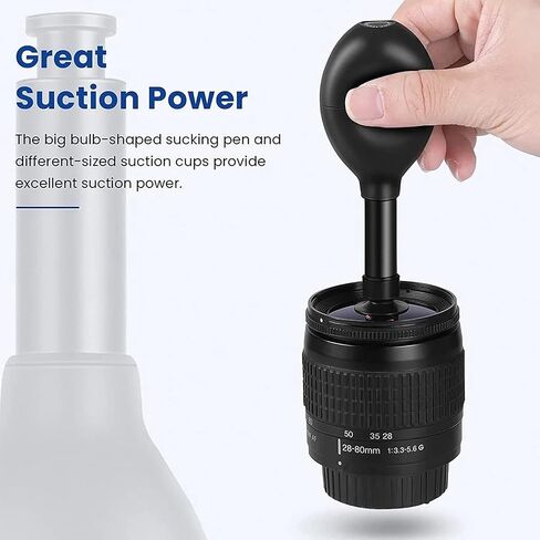 Anti-Static Vacuum Suction Pen Professional Camera Lens Kit with 7 Interchangeable Silicone Oval Suckers in Kuwait