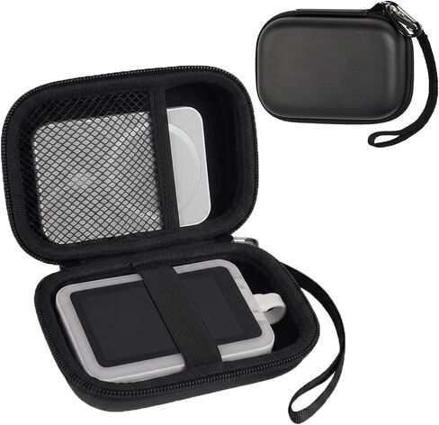 Boobowl Hard Case for Insta360 Snap Selfie Screen with Light White | Soft Lining and Elastic Strap Secure Screen, Mesh Pocket for Power Bank & Cables, Carabiner for Travel, Case Only in Saudi Arabia