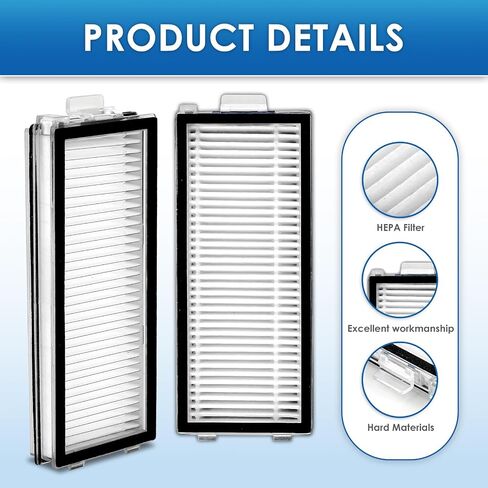 (7 Pack) Qrevo Slim Replacement HEPA Filters Compatible with Roborock Qrevo Master/Saros Z70 / Qrevo Curv 2 Flow Robot Vacuum, Filter Kit, Filters Accessories Kit, Canister Filters, Upright Filters in Kuwait