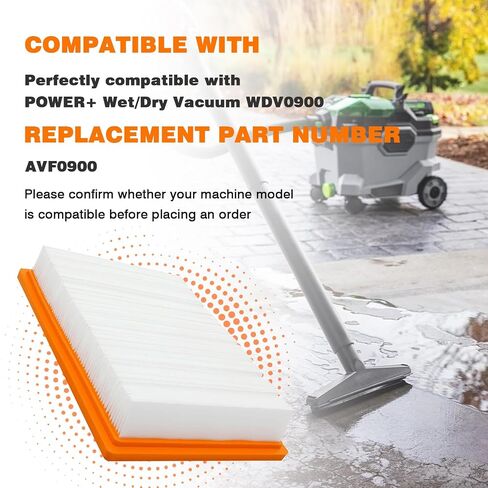 AVF0900 Vacuum for Filter for POWER+ Wet/Dry Vacuum Cleaner WDV0900 in Saudi Arabia