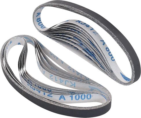 1/2 x 18 Inch Sanding Belts Ceramic, 60 Grit, for Air Belt Sander, 20 Pack | Durable 1/2x18 Inch Ceramic Abrasive Sander Belts for Metal Finishing, Rust Removal, Woodworking in Saudi Arabia