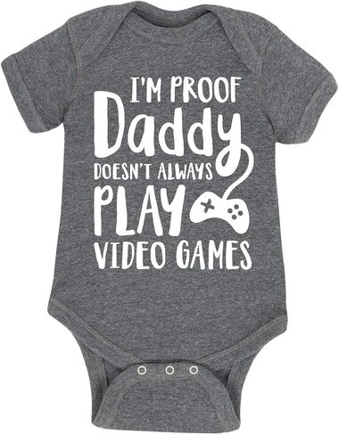 Instant Message - I'm Proof Dad Doesn't Always Play Games - Baby One Piece in Kuwait