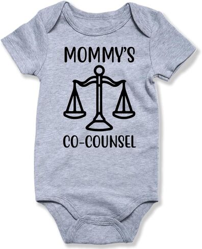 hrcfbk Newborn Infant Baby Boys Girls Bodysuit Short Sleeve Mommy's Co-Counsel Blance Funny Letters Print Romper(0-3 Months, Grey Mommy's Co-Counsel Blance) in Saudi Arabia