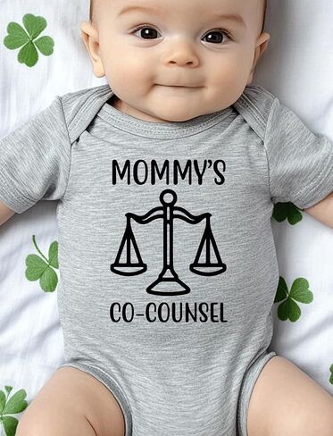 hrcfbk Newborn Infant Baby Boys Girls Bodysuit Short Sleeve Mommy's Co-Counsel Blance Funny Letters Print Romper(0-3 Months, Grey Mommy's Co-Counsel Blance) in Saudi Arabia