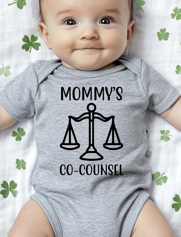 hrcfbk Newborn Infant Baby Boys Girls Bodysuit Short Sleeve Mommy's Co-Counsel Blance Funny Letters Print Romper(0-3 Months, Grey Mommy's Co-Counsel Blance) in Saudi Arabia