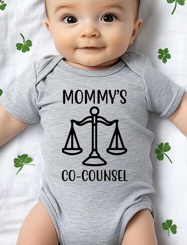 hrcfbk Newborn Infant Baby Boys Girls Bodysuit Short Sleeve Mommy's Co-Counsel Blance Funny Letters Print Romper(0-3 Months, Grey Mommy's Co-Counsel Blance) in Saudi Arabia
