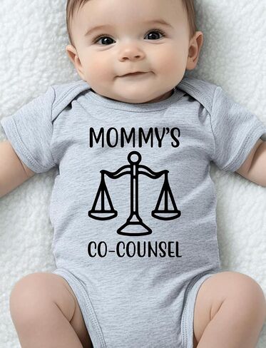 hrcfbk Newborn Infant Baby Boys Girls Bodysuit Short Sleeve Mommy's Co-Counsel Blance Funny Letters Print Romper(0-3 Months, Grey Mommy's Co-Counsel Blance) in Saudi Arabia