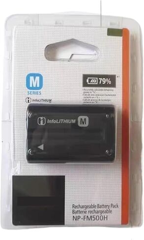 بطارية كاميرا 1600 مللي أمبير NP-FM500H NPFM500H - متوافقة مع سوني A57 A58 A65 A77 A99 A550 A560 A580 in Kuwait