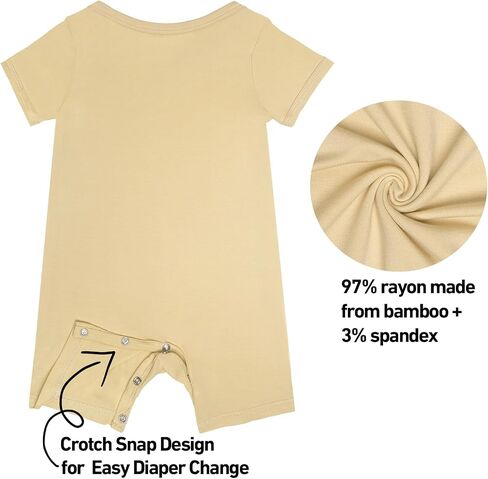 3pack Baby Rompers Short Sleeve with Snap Closure Infant Clothes light yellow+baby pink+pink 0-3 M in Saudi Arabia