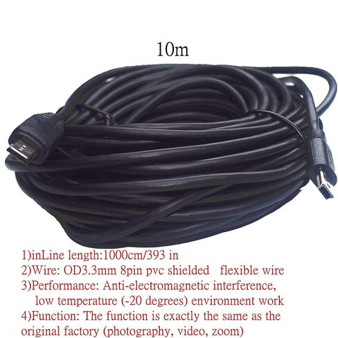 Camera Shutter Extension Cable Mini USB to Multi USB (393-Inch/10m) for JJC Remote Control Handle Vpr1/Gp-Vpr1/Sr-F2 Connects for Sony Camera Control Data Long Cable A72 A73 A7r4 A7r5 A6500 in Saudi Arabia