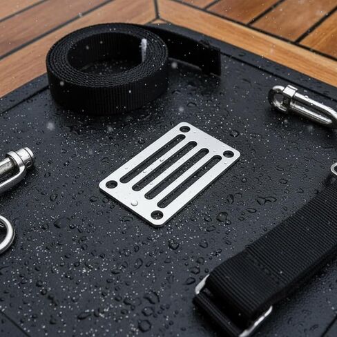Vaveren Diving Light Mount Holder Buckle Bracket Clip Stainless Steel Plate Elastic Cord Compact Design Lightweight Build Suitable for Spearfishing Support Technical setups Backup Light Carry in Saudi Arabia