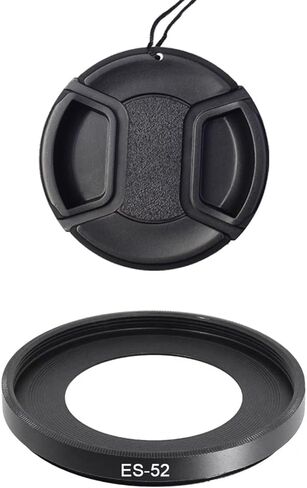ES-52 Metal Lens Hood & Lens Cap Compatible for Canon EF-S 24mm f/2.8 | for EF 40mm f/2.8 Lens (1+1 Pack) in Saudi Arabia