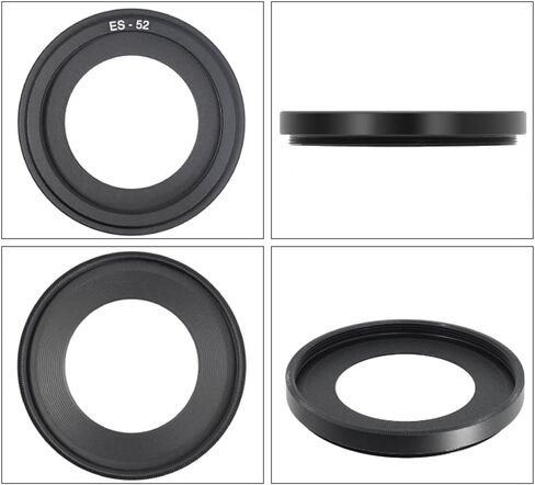 ES-52 Metal Lens Hood & Lens Cap Compatible for Canon EF-S 24mm f/2.8 | for EF 40mm f/2.8 Lens (1+1 Pack) in Saudi Arabia