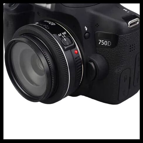 ES-52 Metal Lens Hood & Lens Cap Compatible for Canon EF-S 24mm f/2.8 | for EF 40mm f/2.8 Lens (1+1 Pack) in Saudi Arabia