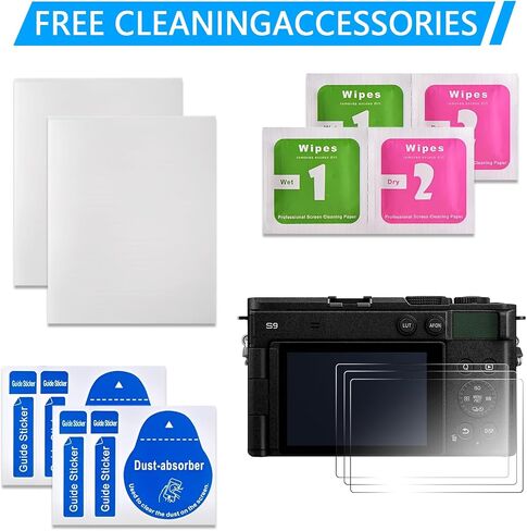 3PCS Screen Protector Compatible with Panasonic LUMIX S9 DC-S9 Camera, 0.25mm 9H Hardness Tempered Glass Screen Film, Gift for Camera Enthusiasts and Content Creators, Anti-Scratch Anti-Finger Print in Saudi Arabia
