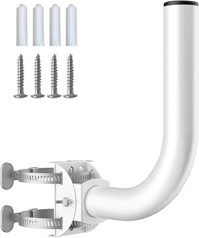 Universal Wireless Bridge Bracket for Satellite TV Antenna Mount, 4 Pack | 160° Adjustable J Pole Mount Bracket, Heavy Duty Wall/Pole Mount for Outdoor CPE, WiFi Extenders, Access Point (AP) in Saudi Arabia