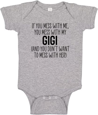 Don't Mess with My Gigi Baby Bodysuit One Piece or Toddler T-Shirt Funny Grandma Quotes Gift in Saudi Arabia