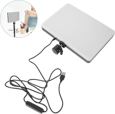 Rechargeable LED Video Light Panel Portable Diffused Fill Light for Vlogging Photography Streaming with Adjustable Brightness and Touch Controls Lightweight Studio Lighting Kit in Saudi Arabia