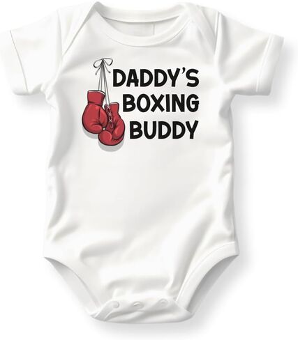 Daddy's Boxing Baby Bodysuit, Toddler & Kids T-Shirt - Cute Boxing Shirt for Children Boxer Graphic Tee in Saudi Arabia