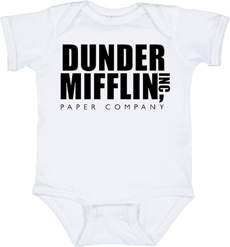 Ink Trendz Dunder Mifflin Inc. Paper Company Funny The Office Onesie Baby One-Piece Bodysuit Onesie in Saudi Arabia