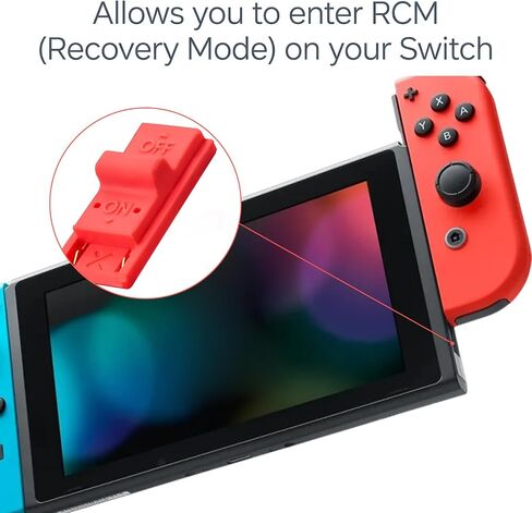 RCM Jig Tool for Nintendo Switch Console, Plastic Loader Clips, Short Circuit Recovery Mode, Red and Black, 2 Pieces in Saudi Arabia