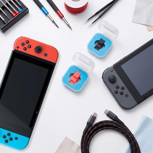 RCM Jig Tool for Nintendo Switch Console, Plastic Loader Clips, Short Circuit Recovery Mode, Red and Black, 2 Pieces in Saudi Arabia