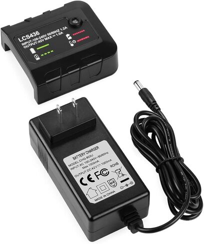 40V Battery Charger LCS436 Replacement for Black and Decker 36v 40V Max Lithium Battery Charger LBXR36 LBX36 LBXR2036 LBX1540 LBX2040 LBX2540 Black and Decker 40 Volt in Saudi Arabia