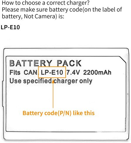 Norifon LP-E10 Dual Channel LCD USB Charger for Canon EOS 1100D | Compatible with Canon EOS 1100D, EOS 1200D, EOS Kiss X50, EOS Rebel T3 Cameras in Kuwait