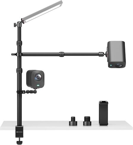NearStream VM20 Pro 2-Camera 4K Streaming Kit with Desk and Clamp Mounts, 2-Camera 4K Kit, 10X Optical Zoom, ST40 Dual-Arm Mount, 360° Super Clamp, for Podcasts, Classes, Meetings in Kuwait