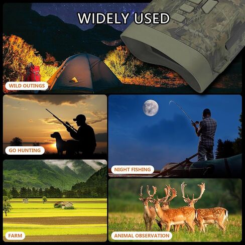 Night Vision Goggles Digital Night Vision Binoculars for Day and Night, Photo & Video, Travel, Rechargeable, 5X Digital Zoom, 300m Infrared Binoculars for Camping Fishing(Color:B) in Kuwait