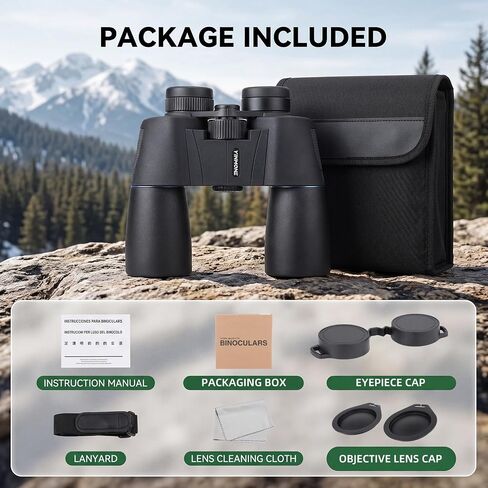12x50 ED Binoculars for Adults High Powered UHD Optics BAK4 Prism FMC Lens | Waterproof Fogproof Binoculars Bird Watching Hunting Stargazing Low Light Vision Travel Hiking Compact ED Glass UHD Optics in Saudi Arabia
