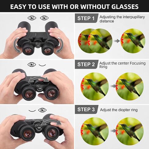 12x50 ED Binoculars for Adults High Powered UHD Optics BAK4 Prism FMC Lens | Waterproof Fogproof Binoculars Bird Watching Hunting Stargazing Low Light Vision Travel Hiking Compact ED Glass UHD Optics in Saudi Arabia