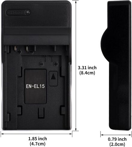 Norifon EN-EL15 USB Charger for Nikon 1 V1, D500, D600, D610, D7000 | Compaitible with Nikon D7100, D7200, D750, D800, D800E, D810, D810A Camera in Kuwait