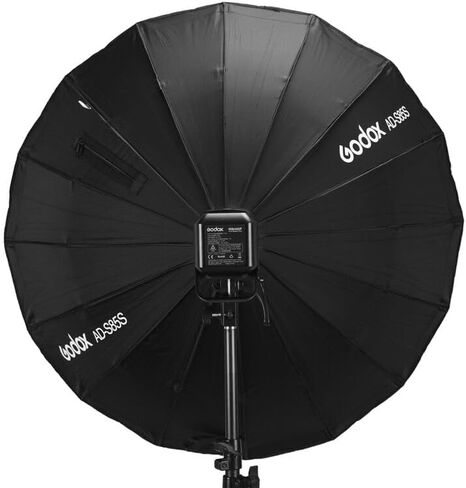 Godox Flash AD-S85S Parabolic Softbox for AD400Pro, 33.5 Inch Gold/Silver Reflective Interior, Dual-Look Light Modifier for Portrait, Commercial, and Creative Flash Photography in Saudi Arabia