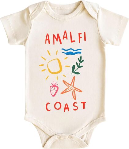 Amalfi Coast Baby Bodysuit for Boys Girls, Italy Travel Infant Outfit, Italian Newborn Gift in Saudi Arabia