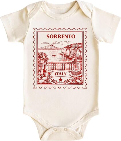 Sorrento Italy Baby Bodysuit for Boys Girls - Italy Vacation Baby Outfit - Italian Newborn Gifts in Saudi Arabia