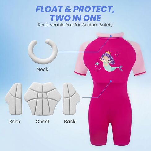 Gogokids Kids Floatation Swimsuit, Toddler One Piece Swimsuits with Armbands, UV 50+ Sun Protection Swimwear for 2-7 Years (26-57lbs) Boys & Girls in Saudi Arabia