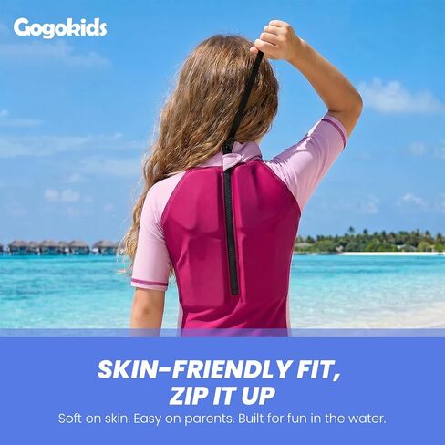 Gogokids Kids Floatation Swimsuit, Toddler One Piece Swimsuits with Armbands, UV 50+ Sun Protection Swimwear for 2-7 Years (26-57lbs) Boys & Girls in Saudi Arabia