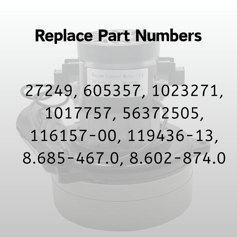 محرك تفريغ 1023271 24 فولت 5.7 بوصة لـ Tennant Nobles T3، T3+، T3e، Speed ​​Scrub 3 يستبدل 1017757 605357 in Kuwait