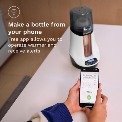 Baby Brezza Smart Baby Bottle Warmer, Breastmilk Warmer + Defroster | Different Temperatures for Breastmilk + Formula - Universal Fit for All Bottles + Milk Bags, Control via Free App in Saudi Arabia