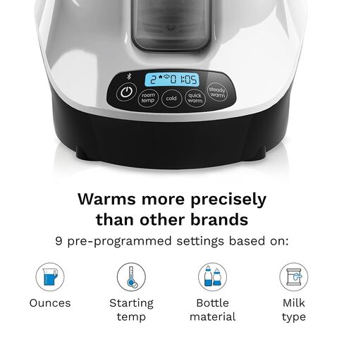 Baby Brezza Smart Baby Bottle Warmer, Breastmilk Warmer + Defroster | Different Temperatures for Breastmilk + Formula - Universal Fit for All Bottles + Milk Bags, Control via Free App in Saudi Arabia