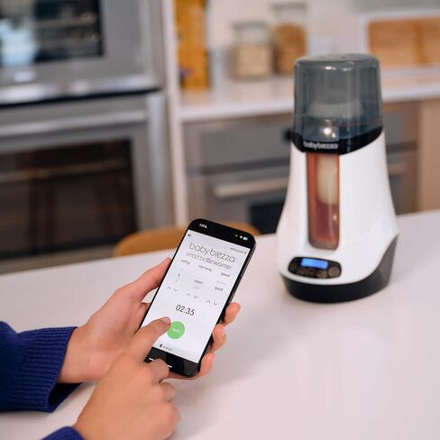 Baby Brezza Smart Baby Bottle Warmer, Breastmilk Warmer + Defroster | Different Temperatures for Breastmilk + Formula - Universal Fit for All Bottles + Milk Bags, Control via Free App in Saudi Arabia