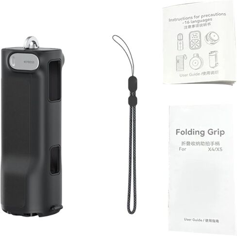 Multi Function Handle Foldable Vlog Grip Tripod Stand Storage Case with 1 4 Inch Screw Wrist Strap Fit for Insta360 X5 X4 in Saudi Arabia