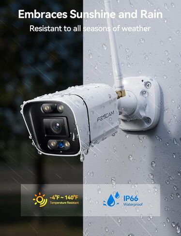 FOSCAM 4K 8MP Security Cameras Wireless Outdoor, 5GHz&2.4GHz WiFi Camera for Home Security, 120° FoV Outside Surveillance Cam, AI Human/Vehicle Detection, 66FT Color Night Vision, 120dB Siren, IP66 in Saudi Arabia