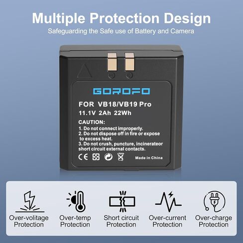VB18 Rechargeable Li-ion Battery for Godox VING V850 V850II V860 V860C V860N V860II V860II-N V860II-C V860II-S V860II-F V860II-O Camera Flash Speedlite （1 Battery ） in Kuwait